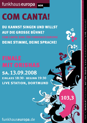 Grafik Design - WDR Funkhaus Europa - Com Canta!